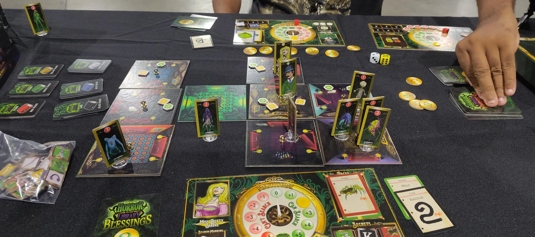Horror in the Library being played at a public event